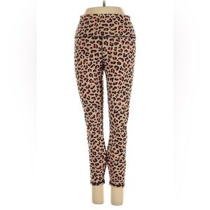 Fabletics Tan and Black Leopard Print Leggings